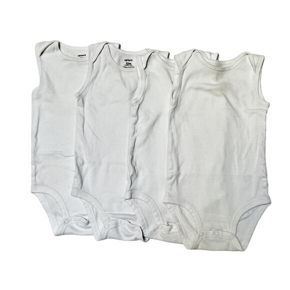 Carter's Sleeveless Onesie Bundle Size 12m - Picture 1 of 8